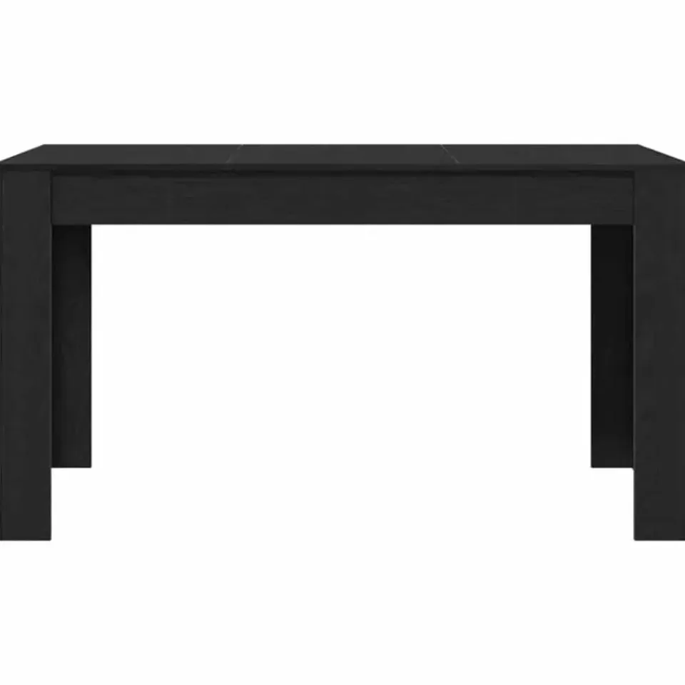 vidaXL Eettafel - Rechthoekige tafel - Zwart eiken - Hout - 140x74.5x76 cm Hot