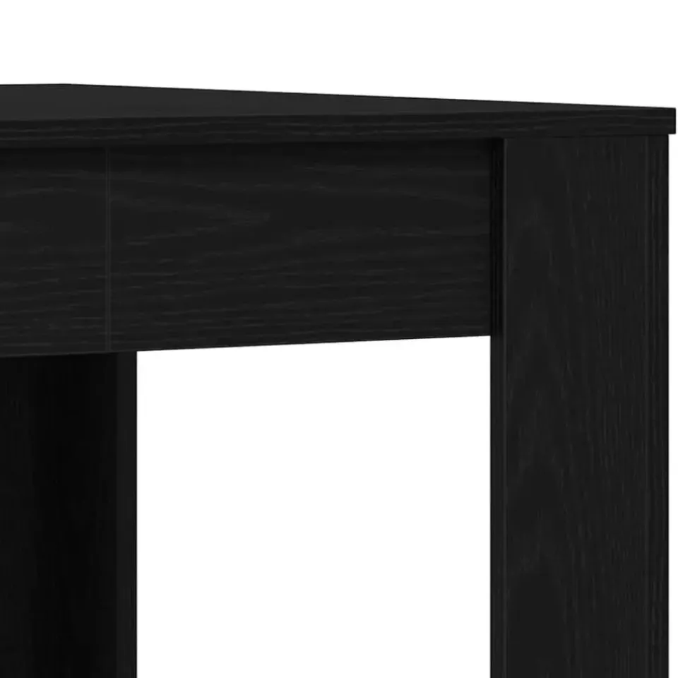 vidaXL Eettafel - Rechthoekige tafel - Zwart eiken - Hout - 140x74.5x76 cm Hot