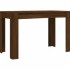 vidaXL Eettafel - Rechthoekige tafel - Bruin eiken - Bewerkt hout - 120x60x76 cm Outlet