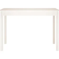 vidaXL Eettafel - Rechthoekige tafel - Wit - Massief grenenhout - 110x55 cm Clearance