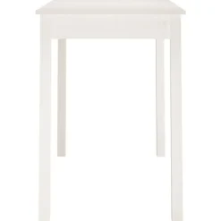 vidaXL Eettafel - Rechthoekige tafel - Wit - Massief grenenhout - 110x55 cm Clearance