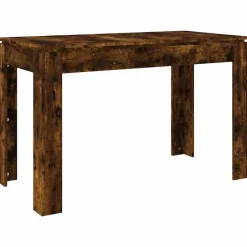 vidaXL Eettafel - Rechthoekige tafel - Gerookt eiken - Bewerkt hout - 120x60 cm Outlet