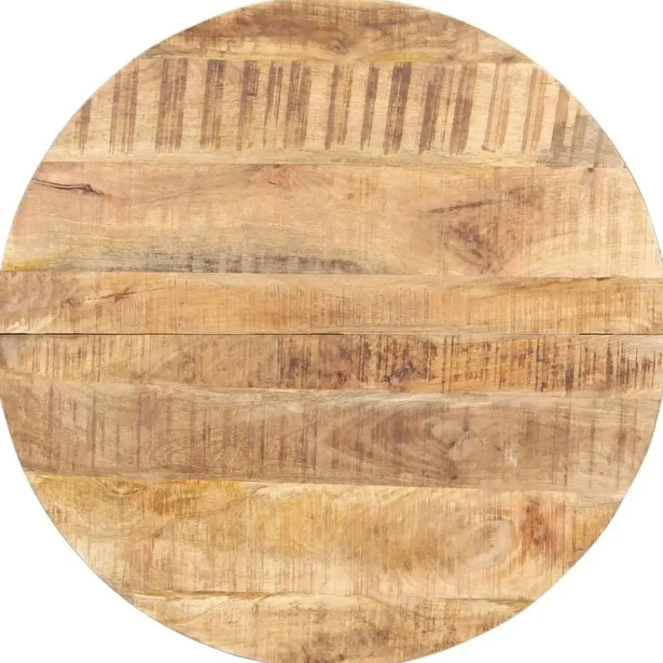 vidaXL Eettafel - Ronde tafel - Ruw mangohout en ijzer - Ø80 cm Best