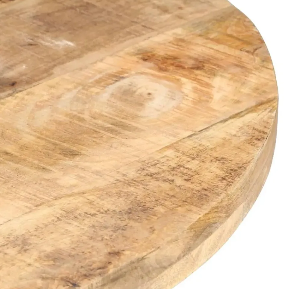 vidaXL Eettafel - Ronde tafel - Ruw mangohout en ijzer - Ø80 cm Best