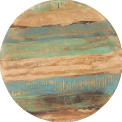 vidaXL Eettafel - Ronde tafel - Massief gerecycled hout en ijzer - Ø80 cm Outlet