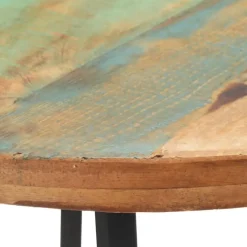 vidaXL Eettafel - Ronde tafel - Massief gerecycled hout en ijzer - Ø80 cm Outlet
