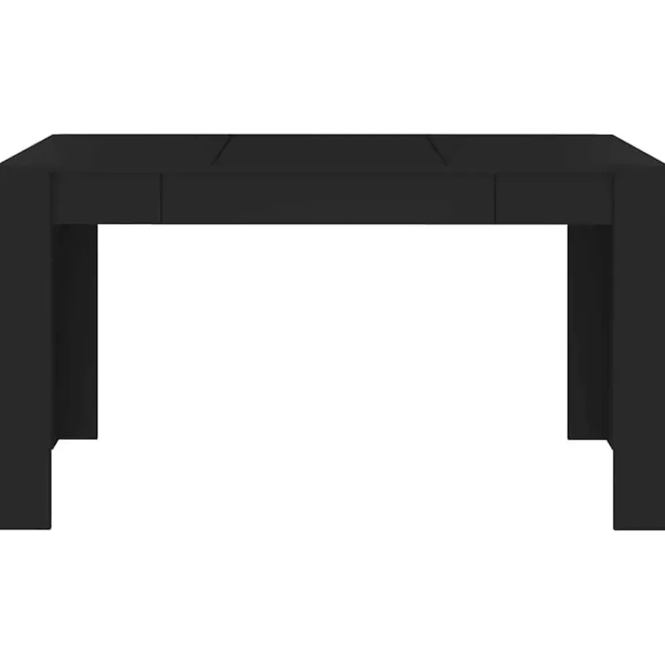 vidaXL Eettafel - Zwart - Bewerkt hout - 140x74.5x76 cm