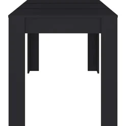 vidaXL Eettafel - Zwart - Bewerkt hout - 140x74.5x76 cm