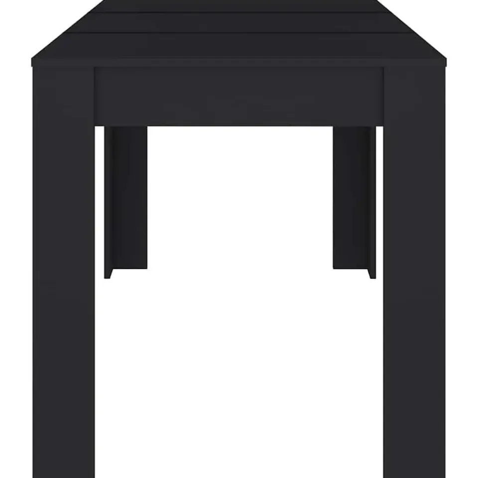 vidaXL Eettafel - Zwart - Bewerkt hout - 140x74.5x76 cm