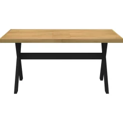 vidaXL Eettafel NOAIN met X-poten - Naturel - Massief grenenhout - 160x90 cm Best