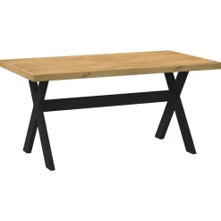 vidaXL Eettafel NOAIN met X-poten - Naturel - Massief grenenhout - 160x90 cm Best