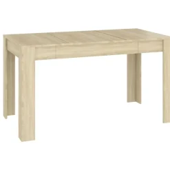 vidaXL Eettafel Rechthoekig – Sonoma Eiken – 140 x 74.5 x 76 cm – Bewerkt Hout Best