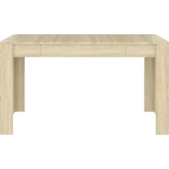 vidaXL Eettafel Rechthoekig – Sonoma Eiken – 140 x 74.5 x 76 cm – Bewerkt Hout Best