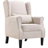 vidaXL Fauteuil stof beige Hot