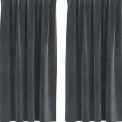vidaXL Gordijnen - Verduisterend - Lichtgrijs - 140x175 cm - Fluweel - 2 Stuks Best