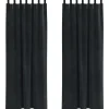 vidaXL Gordijnen met lussen - Verduisterend - Zwart Fluweel - 140x225 cm - 2 St. Sale