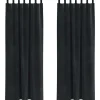 vidaXL Gordijnen met lussen - Verduisterend - Zwart Fluweel - 140x245 cm - 2 St. Sale