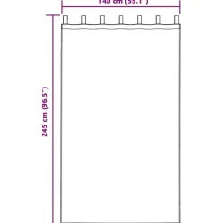 vidaXL Gordijnen met lussen - Verduisterend - Zwart Fluweel - 140x245 cm - 2 St. Sale