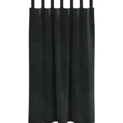 vidaXL Gordijnen met lussen - Verduisterend - Zwart Fluweel - 140x175 cm - 2 St. Discount