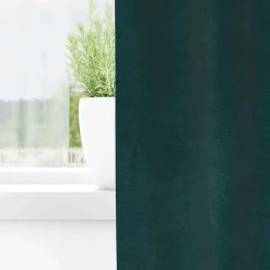 vidaXL Gordijnen met ringen - Donkergroen - 140x140 cm - Fluweel - 2 Stuks Sale