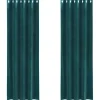 vidaXL Gordijnen met ringen - Donkergroen - 140x245 cm - Fluweel - 2 Stuks Hot