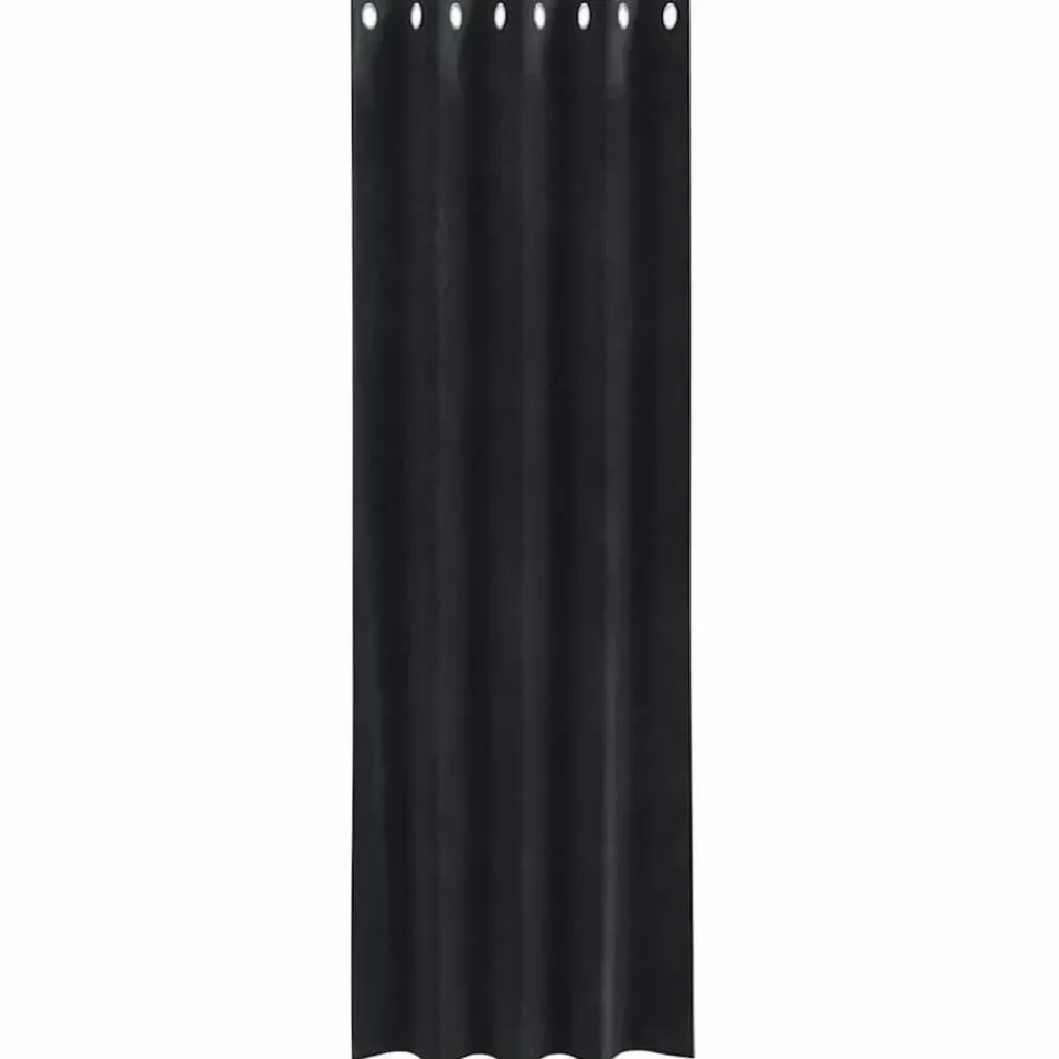 vidaXL Gordijnen met ringen - Verduisterend - Zwart Fluweel - 140x225 cm - 2 St. Hot