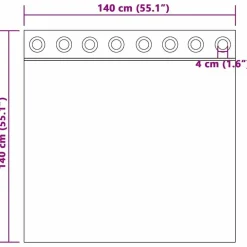 vidaXL Gordijnen met ringen - Lichtgrijs - 140x140 cm - Fluweel - 2 Stuks Online