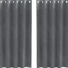 vidaXL Gordijnen met ringen - Lichtgrijs - 140x175 cm - Fluweel - 2 Stuks Clearance