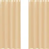 vidaXL Gordijnen van voile met ringen - Zand - 140x245 cm - Stof - 2 Stuks