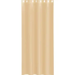 vidaXL Gordijnen van voile met ringen - Zand - 140x245 cm - Stof - 2 Stuks