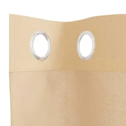 vidaXL Gordijnen van voile met ringen - Zand - 140x245 cm - Stof - 2 Stuks