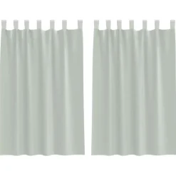 vidaXL Gordijnen van voile met lussen - Lichtgrijs - 140x175 cm - Stof - 2 Stuks Discount