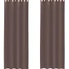 vidaXL Gordijnen van voile met ringen - Bruin - 140x260 cm - Stof - 2 Stuks New