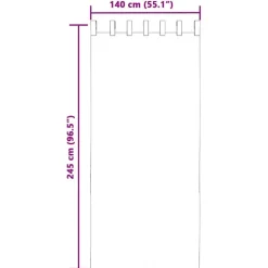 vidaXL Gordijnen van voile met lussen - Crème - 140x245 cm - Stof - 2 Stuks New