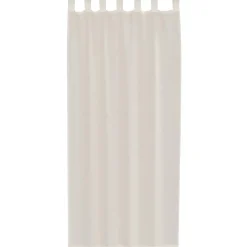 vidaXL Gordijnen van voile met lussen - Crème - 140x225 cm - Stof - 2 Stuks Online