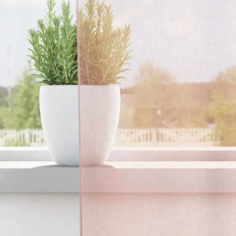 vidaXL Gordijnen van voile met lussen - Lichtroze - 140x260 cm - Stof - 2 Stuks New