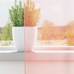 vidaXL Gordijnen van voile met lussen - Roze - 140x140 cm - Stof - 2 Stuks Hot