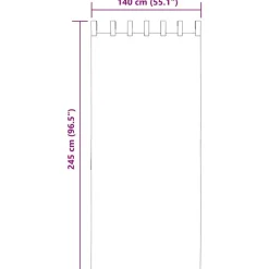 vidaXL Gordijnen van voile met lussen - Roze - 140x245 cm - Stof - 2 Stuks Online