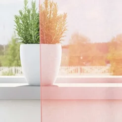 vidaXL Gordijnen van voile met lussen - Roze - 140x245 cm - Stof - 2 Stuks Online