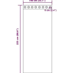 vidaXL Gordijnen van voile met ringen - Donkergrijs - 140x225 cm - Stof - 2 St. Hot