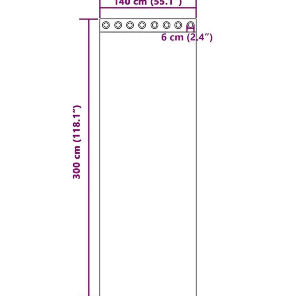 vidaXL Gordijnen van voile met ringen - Zwart - 140x300 cm - Stof - 2 Stuks Clearance