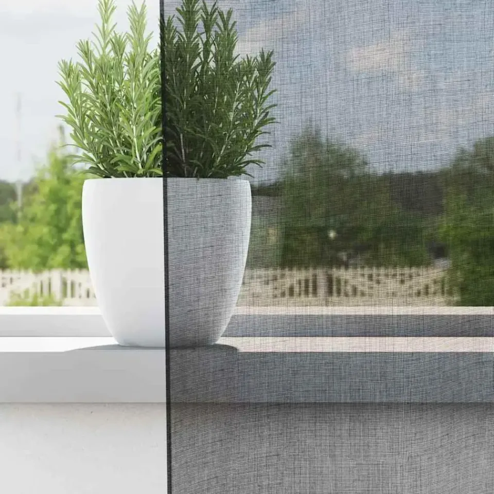 vidaXL Gordijnen van voile met ringen - Zwart - 140x300 cm - Stof - 2 Stuks Clearance