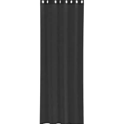 vidaXL Gordijnen van voile met ringen - Zwart - 140x300 cm - Stof - 2 Stuks Clearance