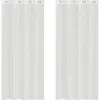 vidaXL Gordijnen van voile met ringen - Wit - 140x245 cm - Stof - 2 Stuks Outlet