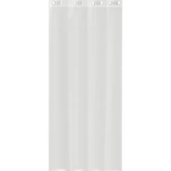 vidaXL Gordijnen van voile met ringen - Wit - 140x245 cm - Stof - 2 Stuks Outlet