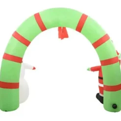 vidaXL Kerstboog kerstman en sneeuwpop opblaasbaar LED 223 cm Discount