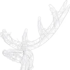 vidaXL Kerstversiering rendierfamilie 300 LED's blauw acryl Discount