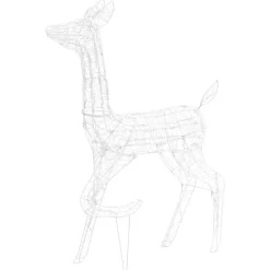 vidaXL Kerstversiering rendierfamilie 300 LED's blauw acryl Discount