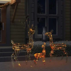vidaXL Kerstversiering rendierfamilie 300 LED's meerkleurig acryl Best