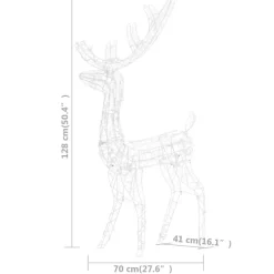 vidaXL Kerstversiering rendierfamilie 300 LED's meerkleurig acryl Best